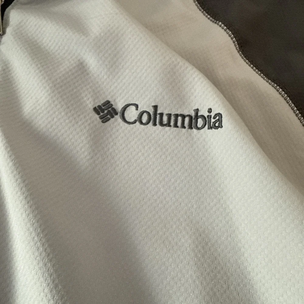 Columbia Hooded Jacket Mens 2XL Black Gray Windbreaker Lightweight  XXL